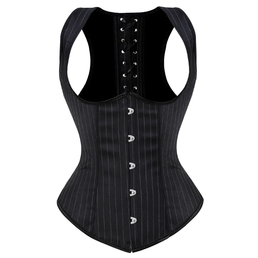 Corset Waist Cinch - Nữ Gothic Dạ Nỉ Underbust Áo