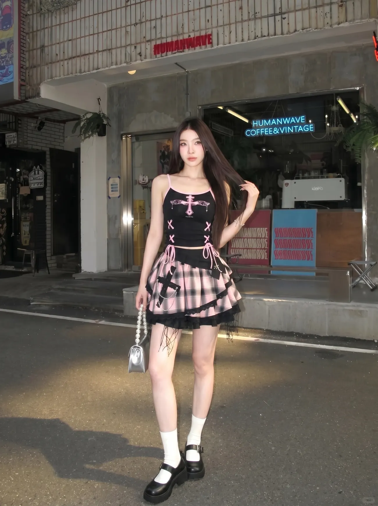 Vintage Y2K Dark Sweet Skirt S - đánh giá và giá Cami Top Lace