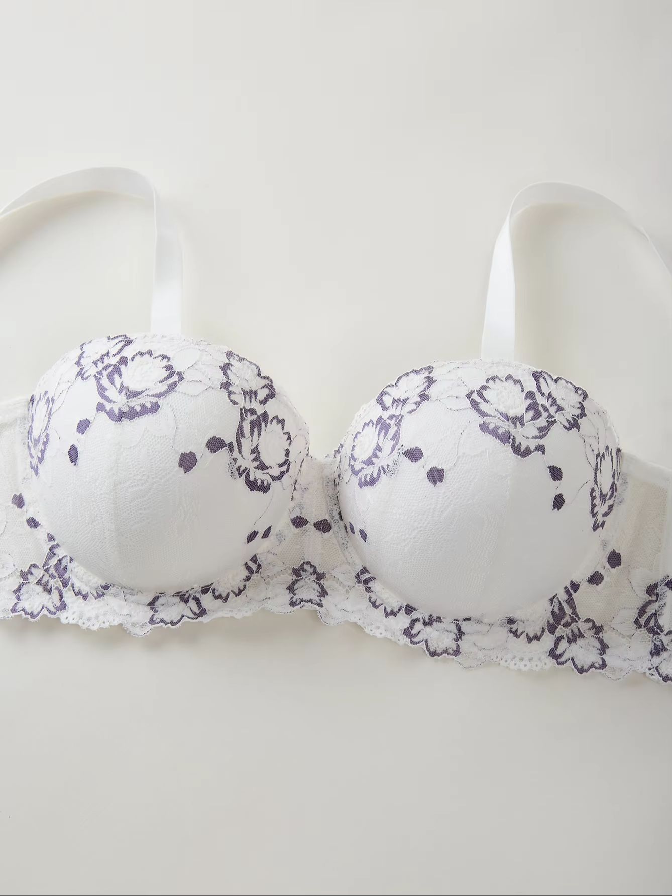 Plus Size Lace & Embroidery Wo - đánh giá và giá Push Up Bra Padded