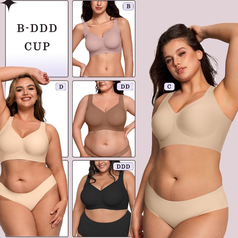 Plus Size Wireless Jelly Bra W - đánh giá và giá Push Up Bra Padded