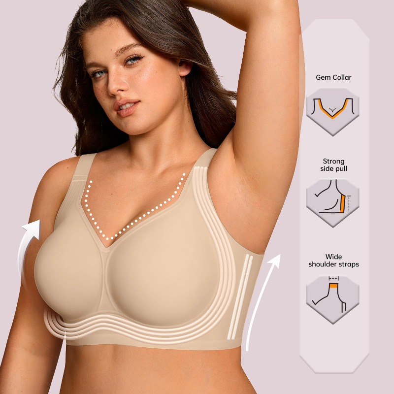 Plus Size Wireless Jelly Bra W - đánh giá và giá Push Up Bra Padded