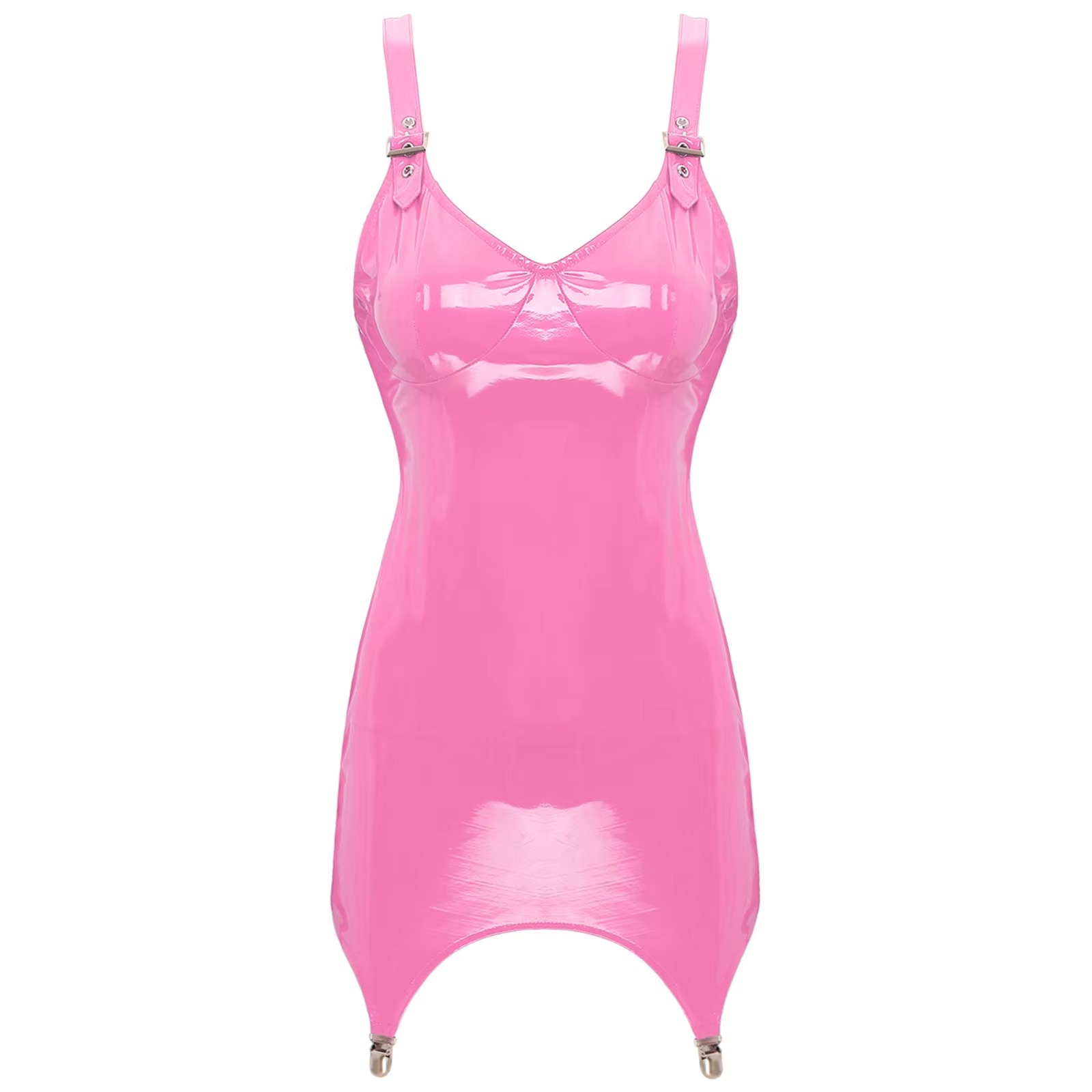 Womens Shiny Metallic PVC Leat - đánh giá và giá Babydoll Chemise Night