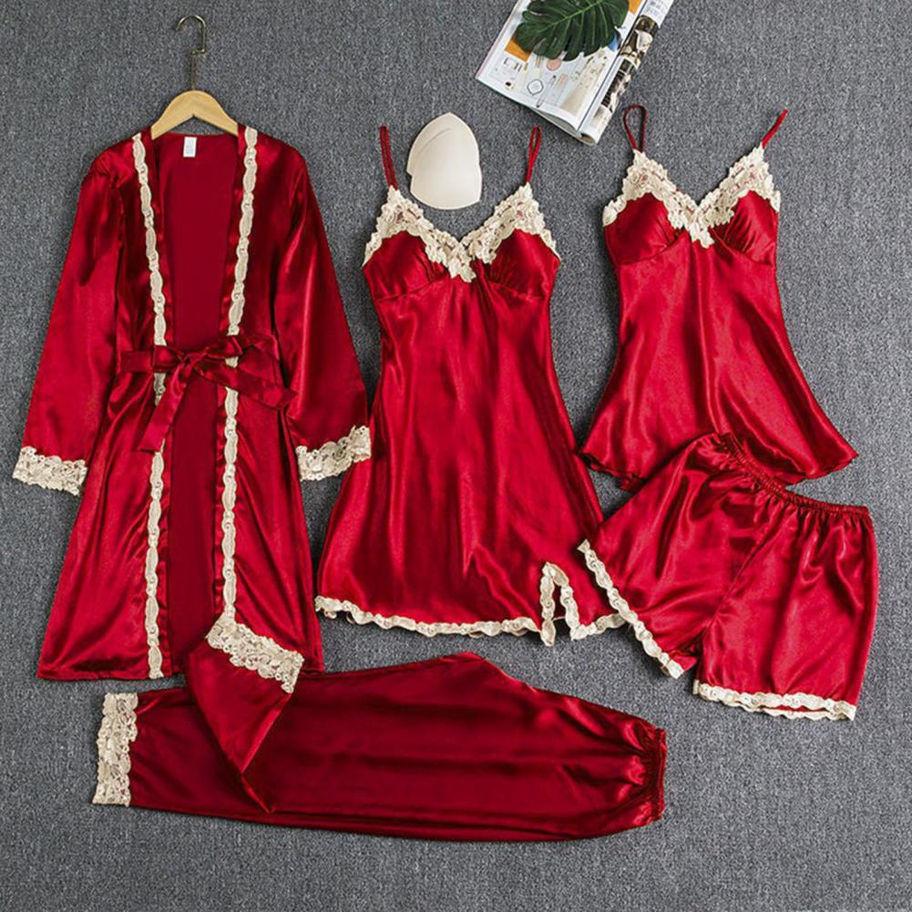 Silk-like Pajama Set Elegant S - đánh giá và giá Robe Silk Women