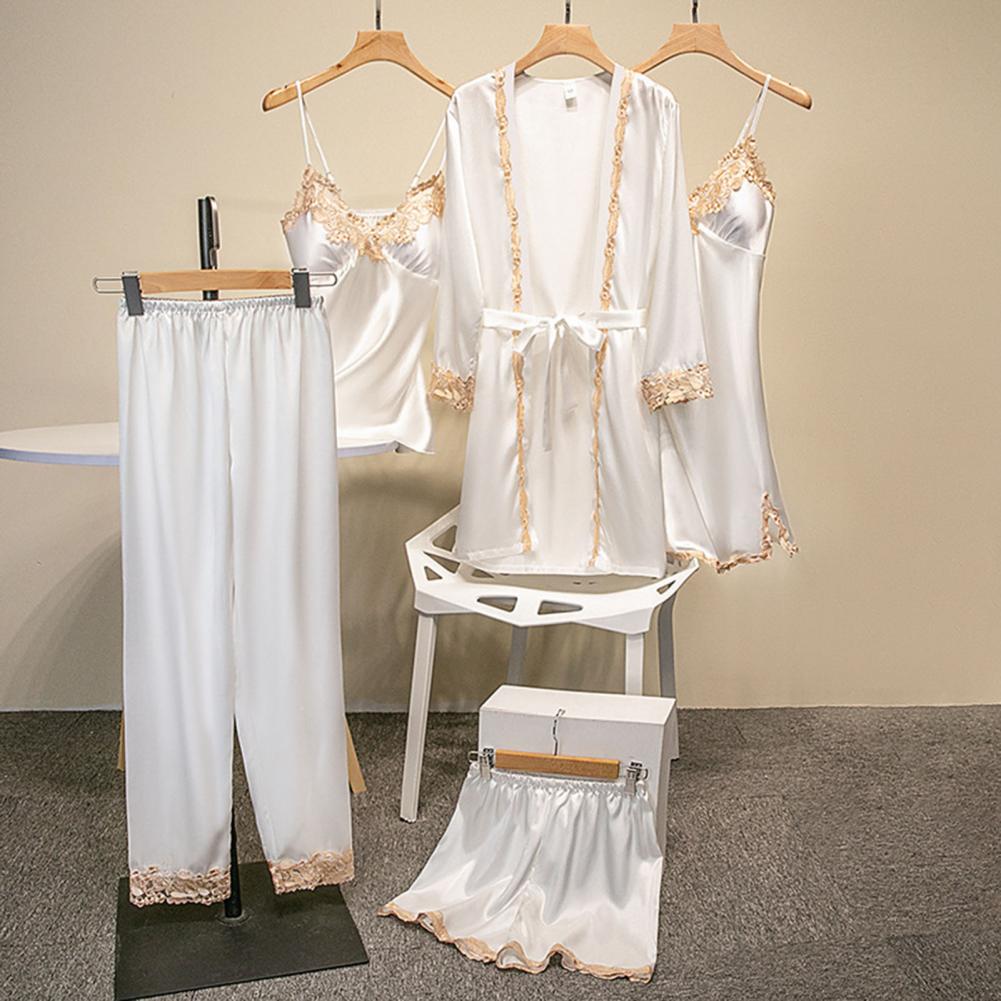Silk-like Pajama Set Elegant S - đánh giá và giá Robe Silk Women