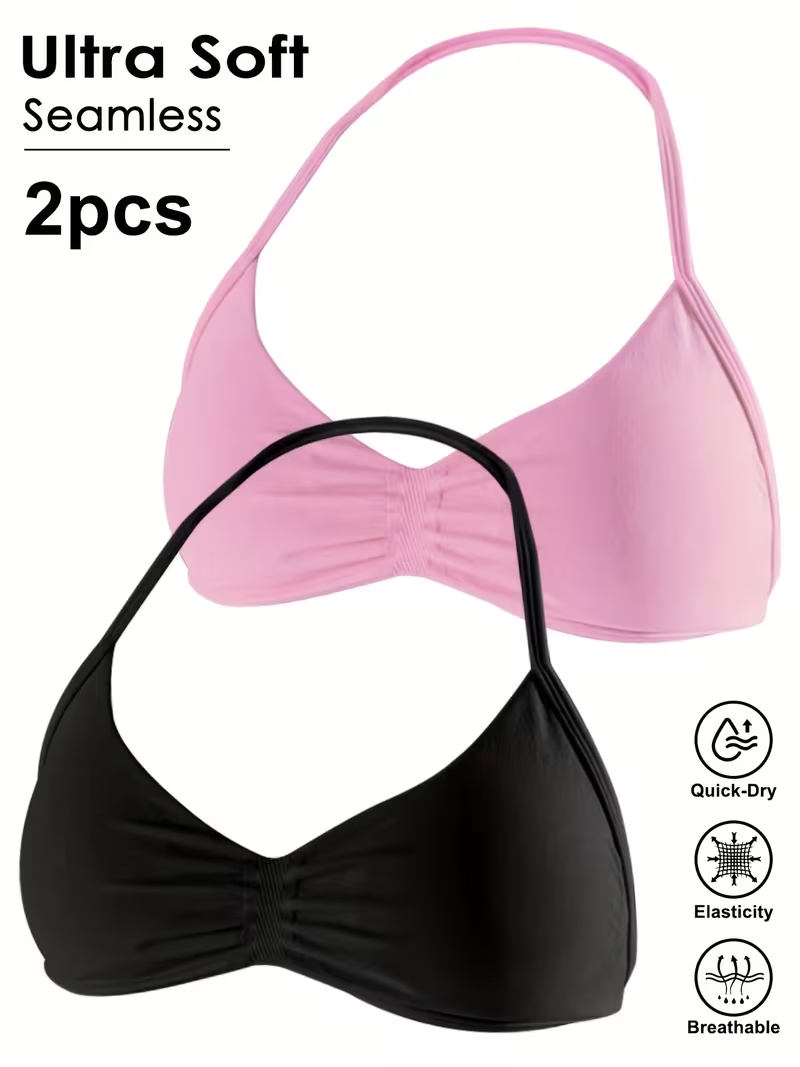 2pcs Seamless Sexy Open Back G - đánh giá và giá Sports Bra High Impact